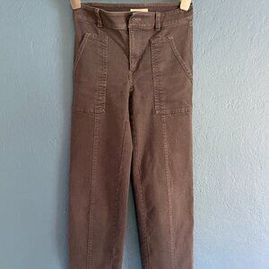 Loft lightly cropped grey pants, Size 0